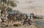 Jervis Bay, New Holland (The sailors of the Astrolabe sharing their catch of fish with the local aborigines)